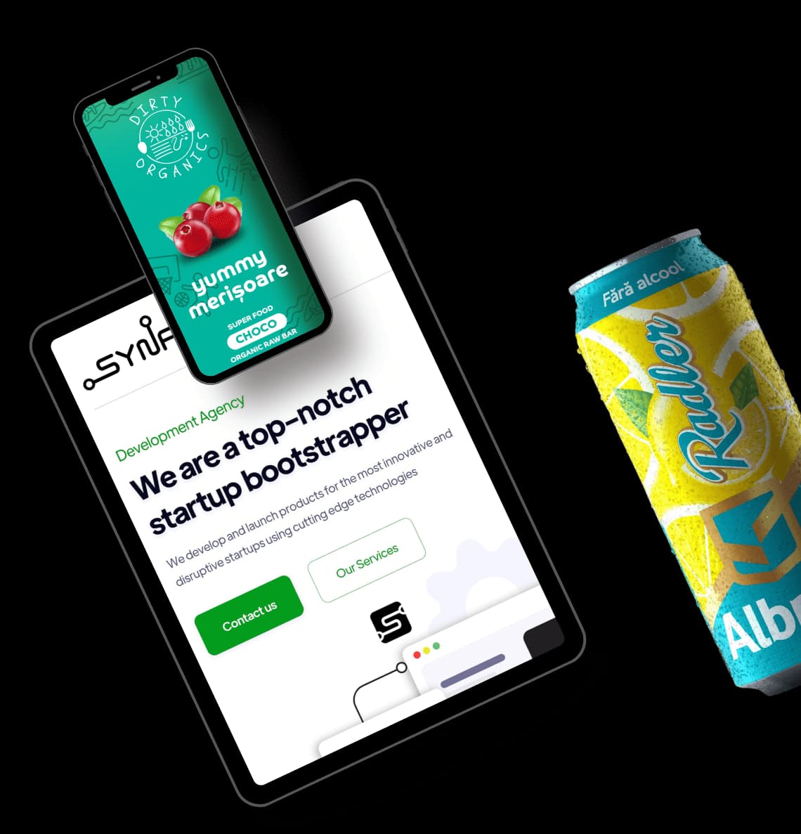 Digital campaigns displayed on a phone and tablet